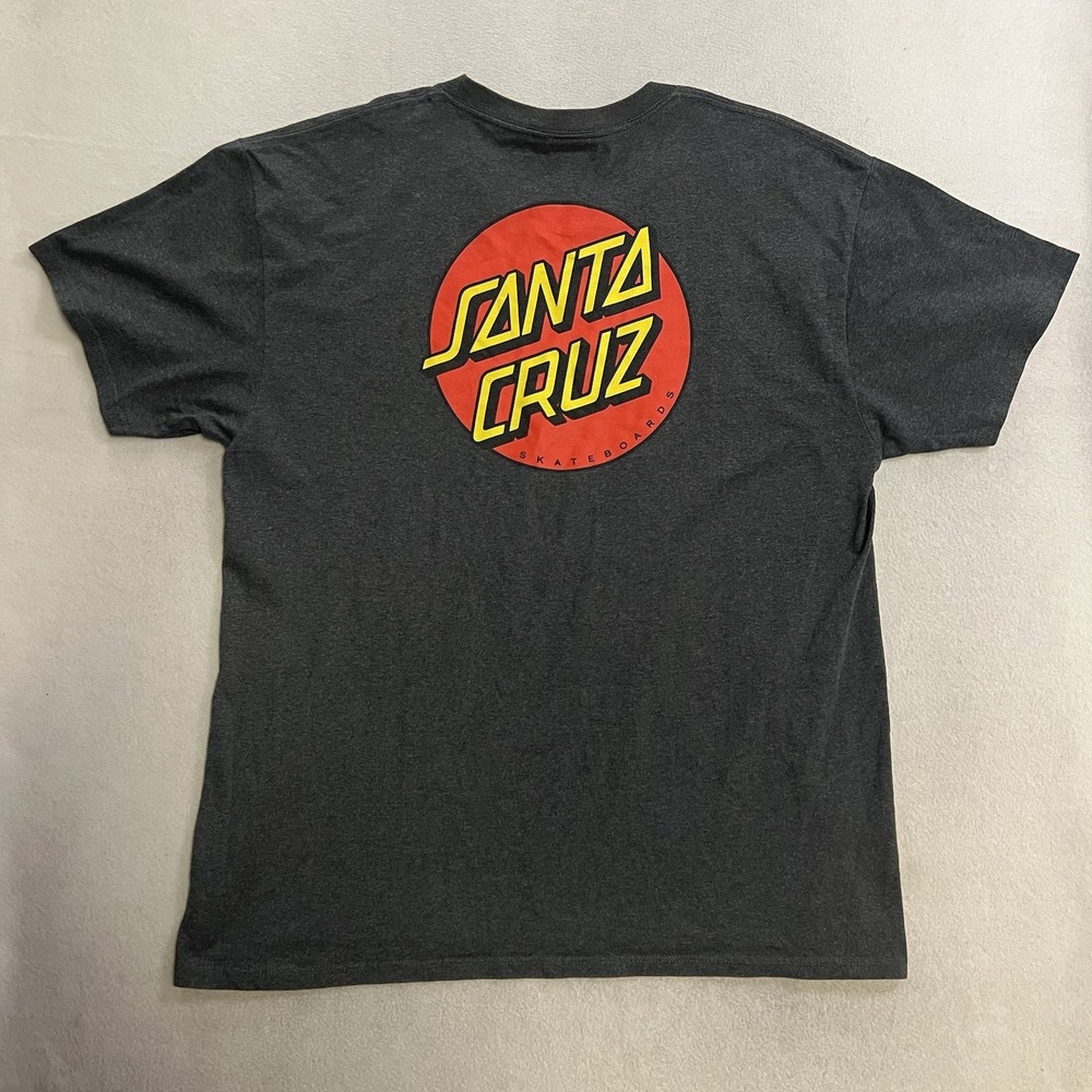 Vintage Santa Cruz Skateboards Shirt Men's Size XL Gray Skate Logo Tee Y2K